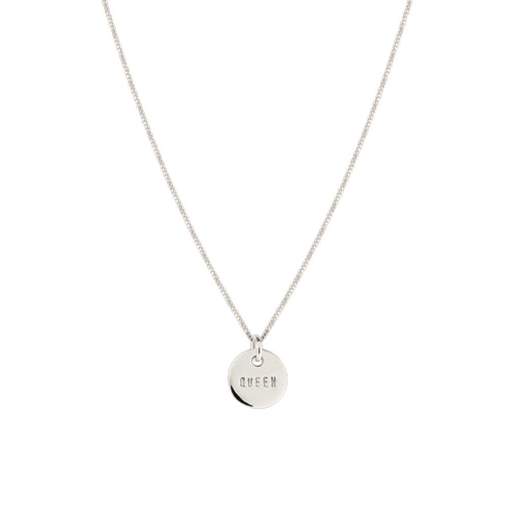 Queen Coin Necklace Silver