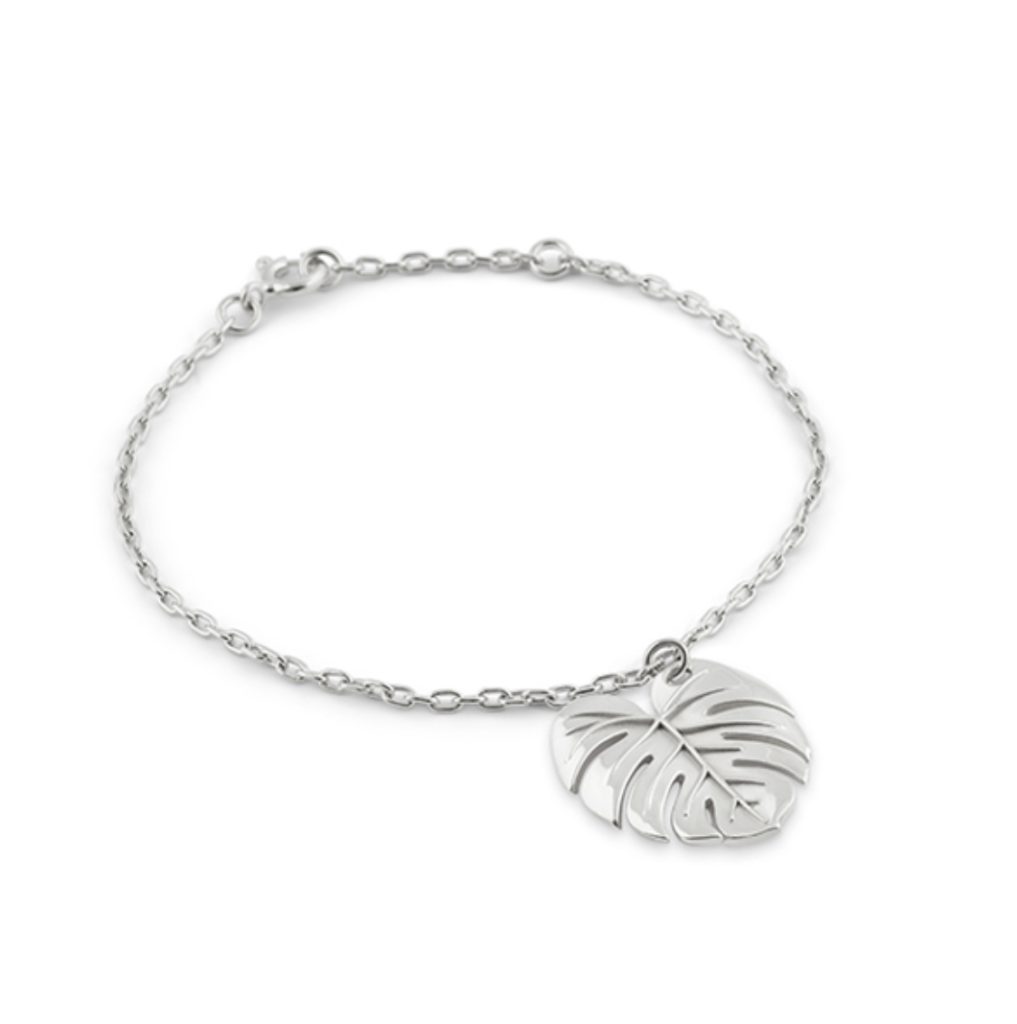 Palm Leaf Bracelet Silver