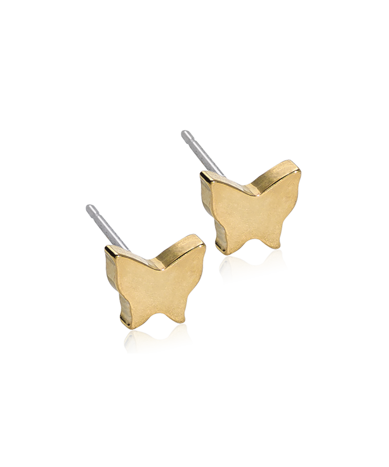 Blomdahl Golden Titanium Butterfly Earrings