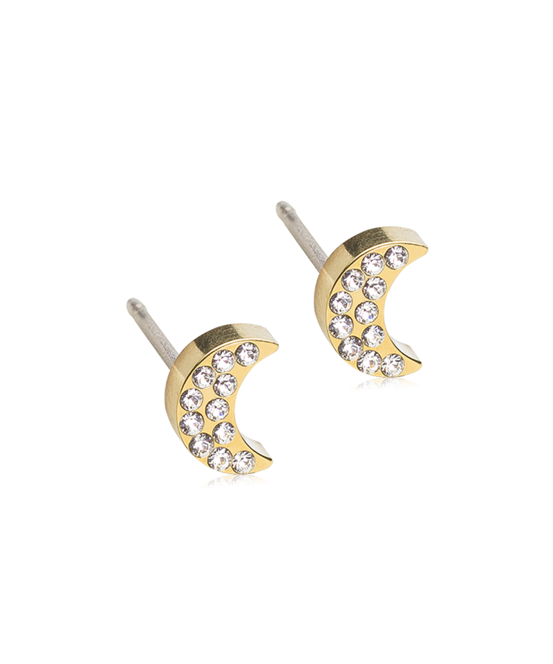 GT Brilliance Moon 6 mm Crystal Earrings