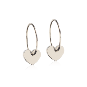 Blomdahl NT Ear Ring 14 mm, Pendant Heart 8 mm
