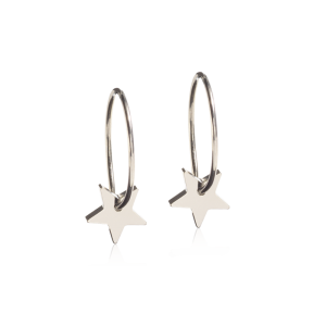 Blomdahl Titan Ear Ring 14 mm, Pendant Star 8 mm