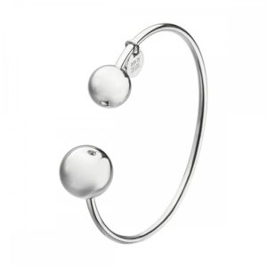 Globe Large Bangle Silver
