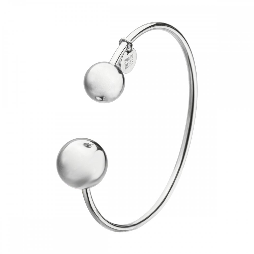 Globe Large Bangle Silver