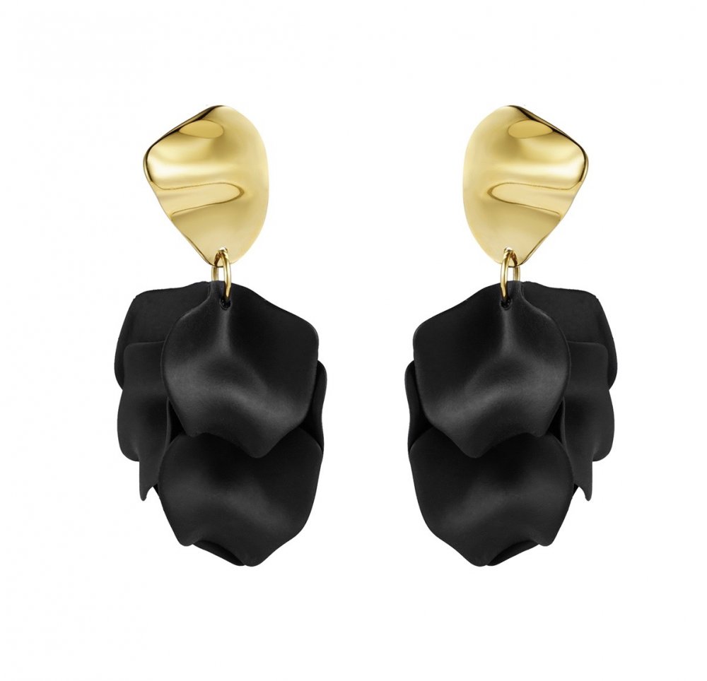 Paloma Earrings Black Gold
