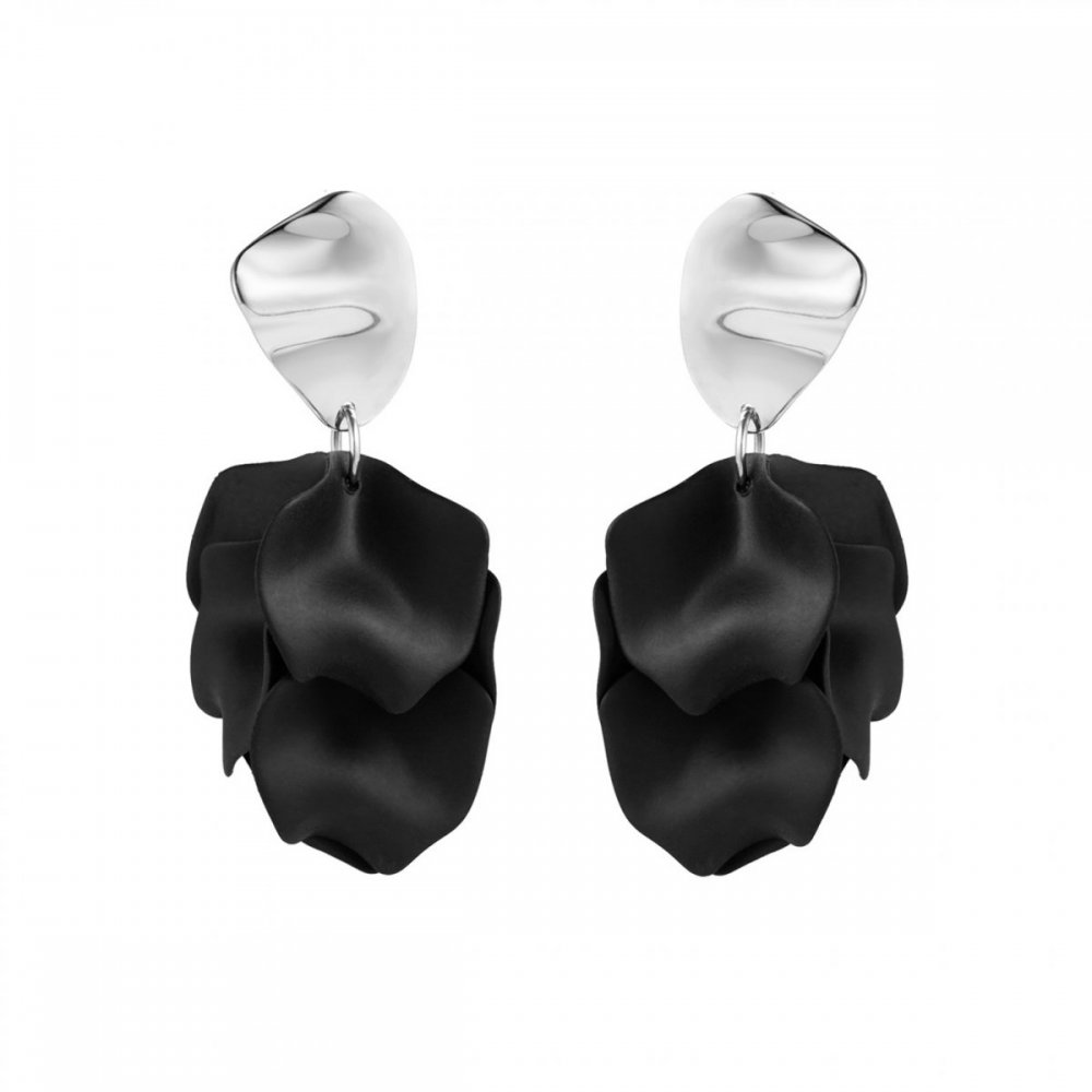 Paloma Earrings Black Silver