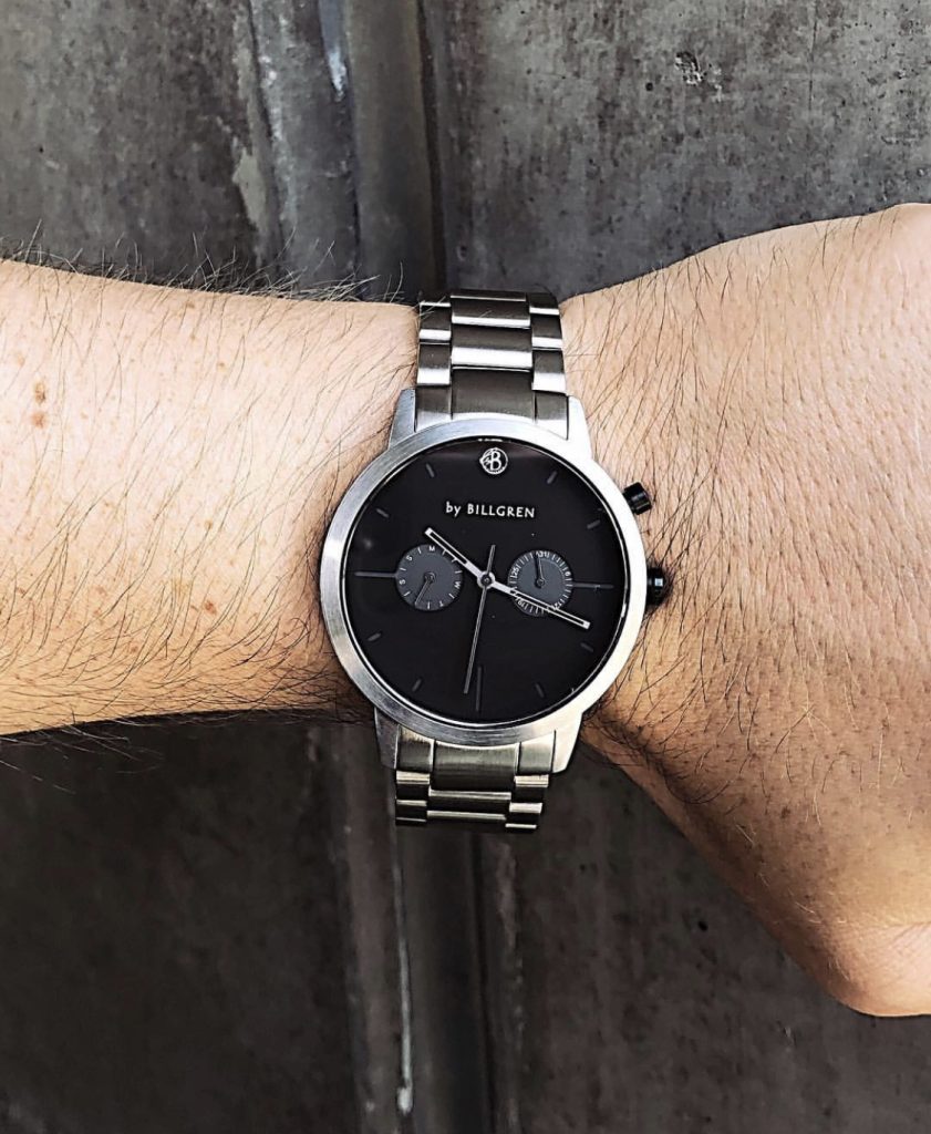 Klocka Malcom Black Steel 10ATM