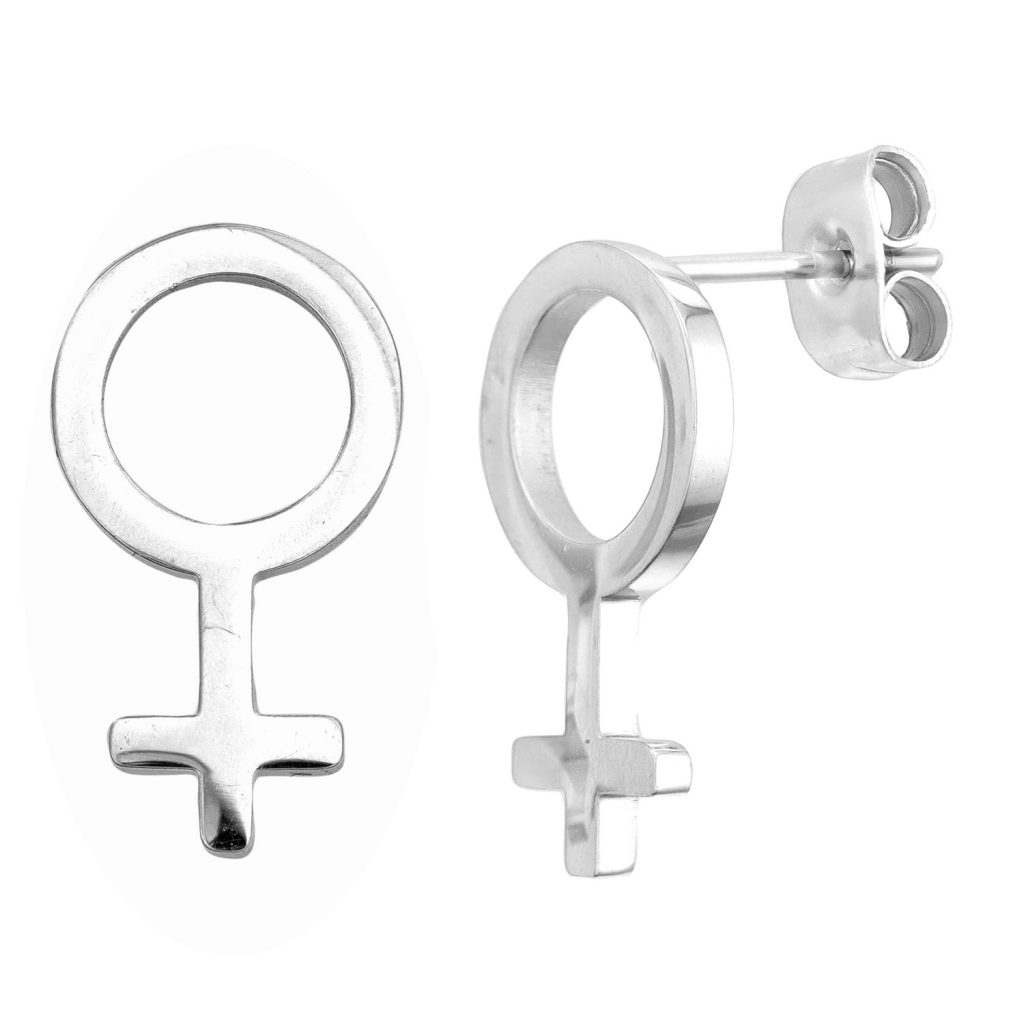 Power Earrings Steel Large