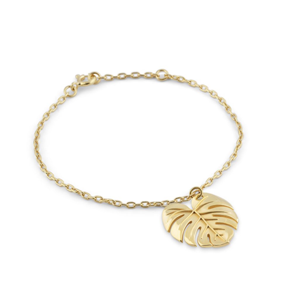 Palm Leaf Gold Bracelet