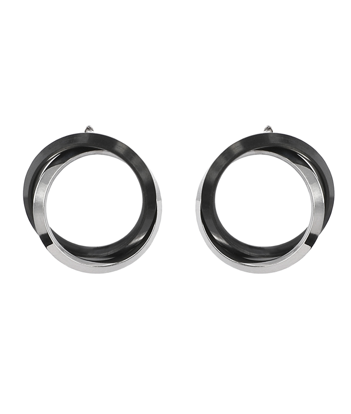 Carolin Earrings Steel/Black