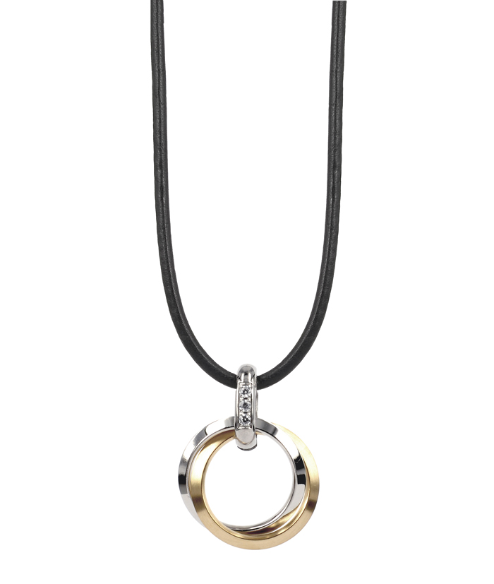 Carro Short Necklace Steel/Gold