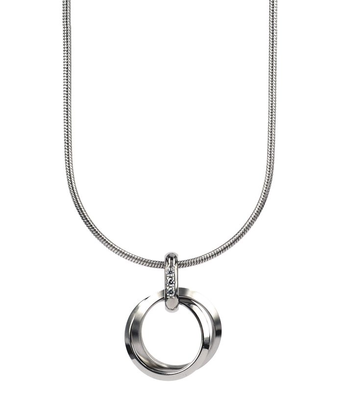 Carolin Short Necklace Steel/Matt