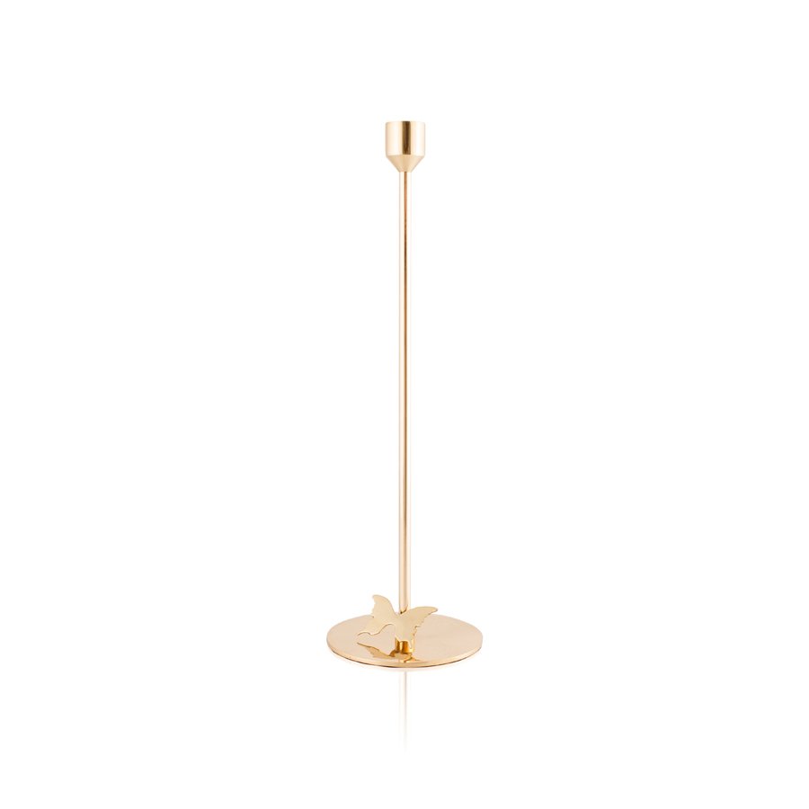 Ljusstake Butterfly 33cm Mässing