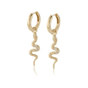 Snake örhängen guld