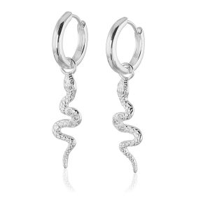 Snake Örhängen Silver