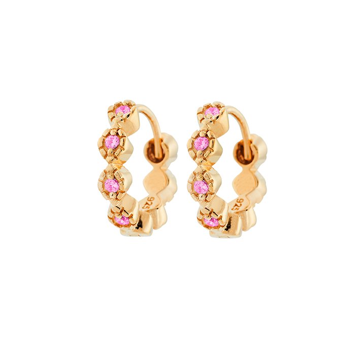 Time to glow Örhängen creol - Pink GP
