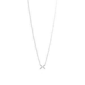 Sparkling ellipse mini halsband Silver