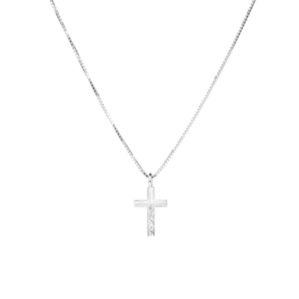 Branch Cross Necklace Silver