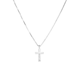 Branch Cross Necklace Silver