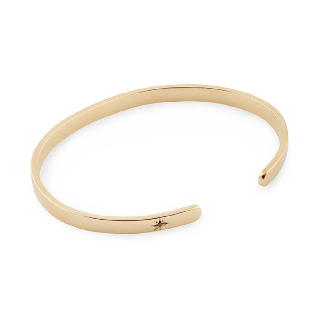 Gold Bangle BLK Diamond