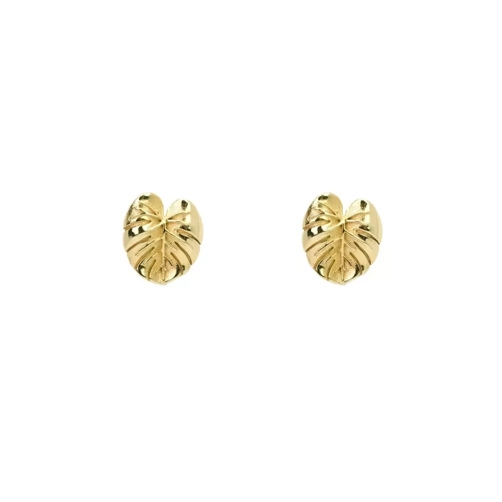 Mini Palm Earrings Gold