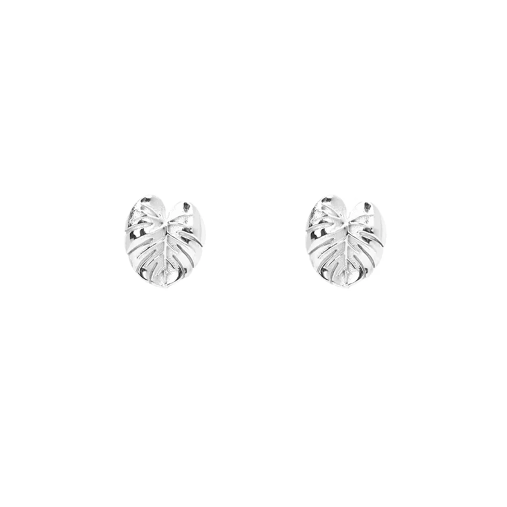 Mini Palm Earrings Silver
