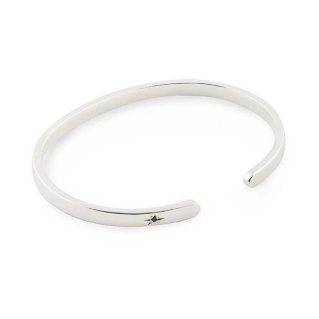 Silver Bangle BLK Diamond