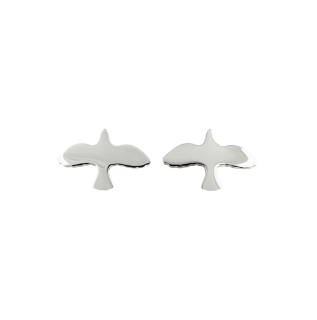 Silver Dove Pin Earrings