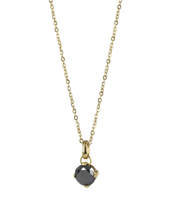 Frida Long Necklace Gold/Black