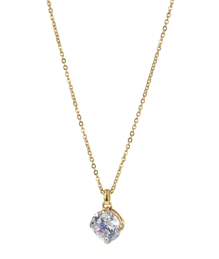 Frida Long Necklace Gold/White