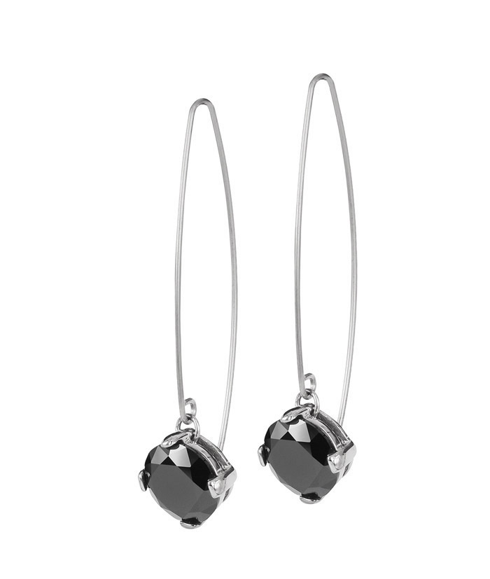Frida Earrings Steel/Black