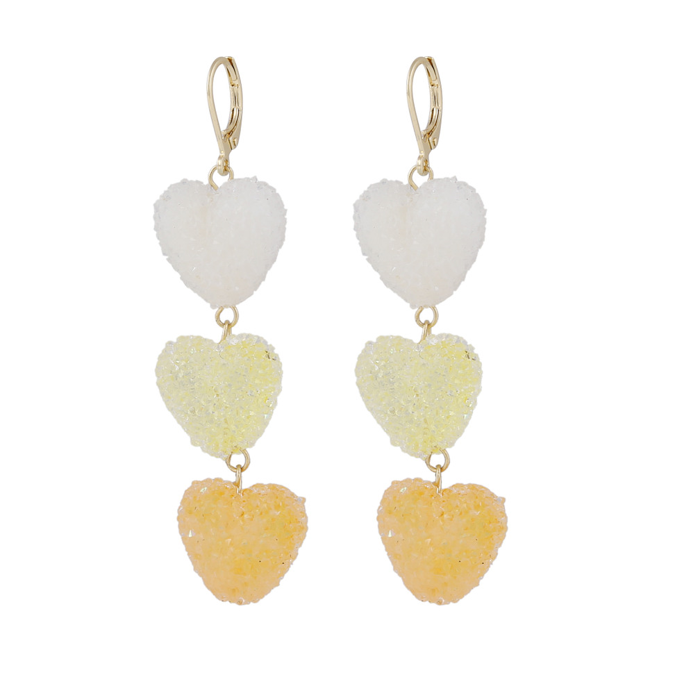 Sugar Hearts Earrings G/Mix Orange