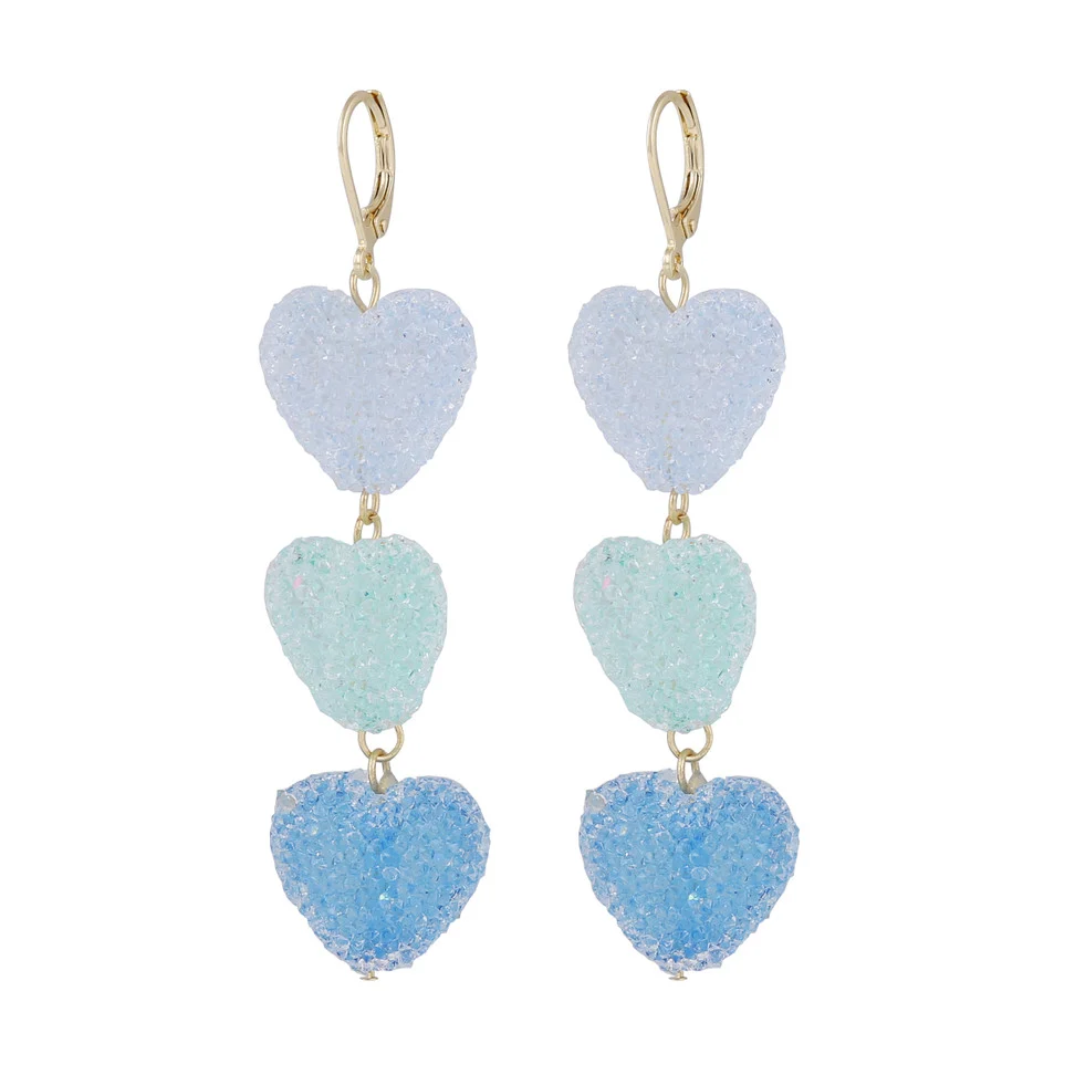 Sugar Hearts Earrings G/Mix Blue