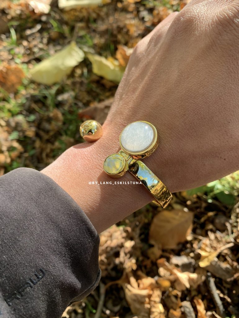 Moon Cuff Sparkle White Gold