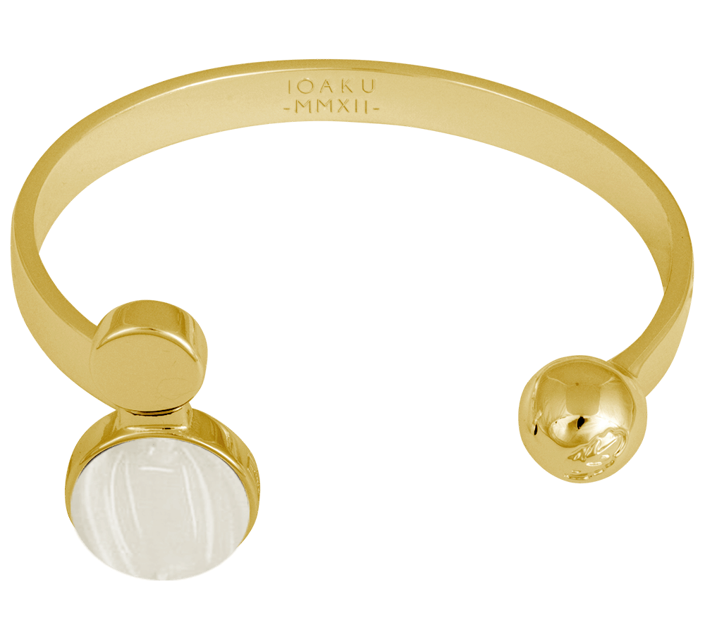 Moon Cuff Cotton White Gold