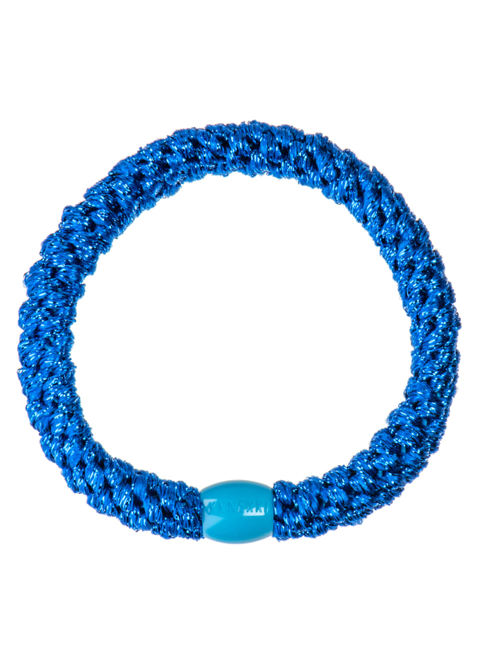 KKNEKKI Hårsnodd Armband Electric Blue Glitter