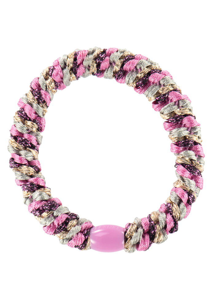 KKNEKKI Hårsnodd Armband Mix Pink Glitter