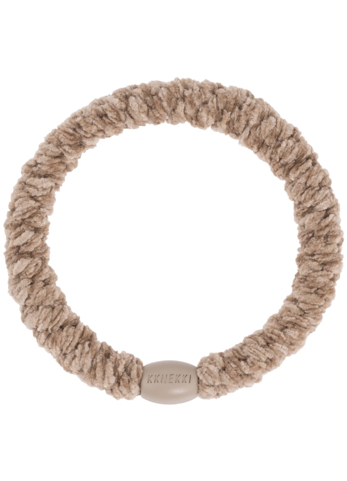 KKNEKKI Hårsnodd Armband Velvet New Beige