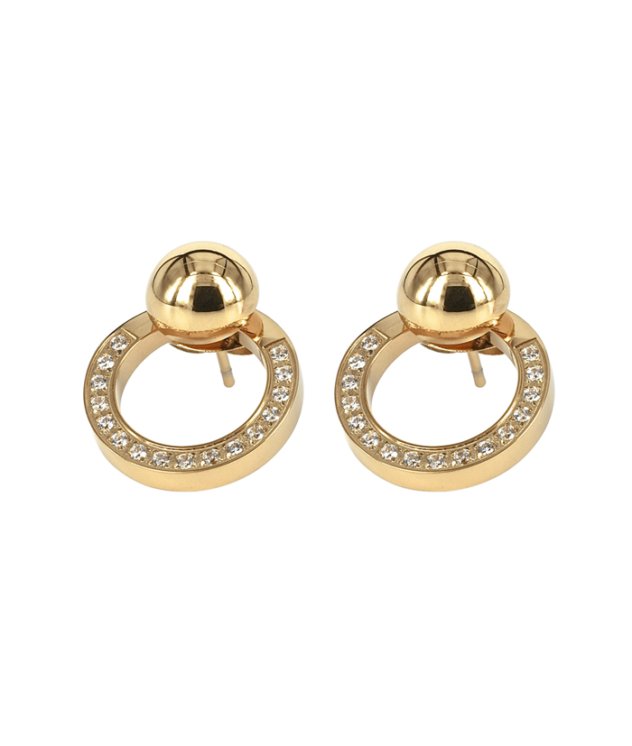 Leia Earrings Gold/White