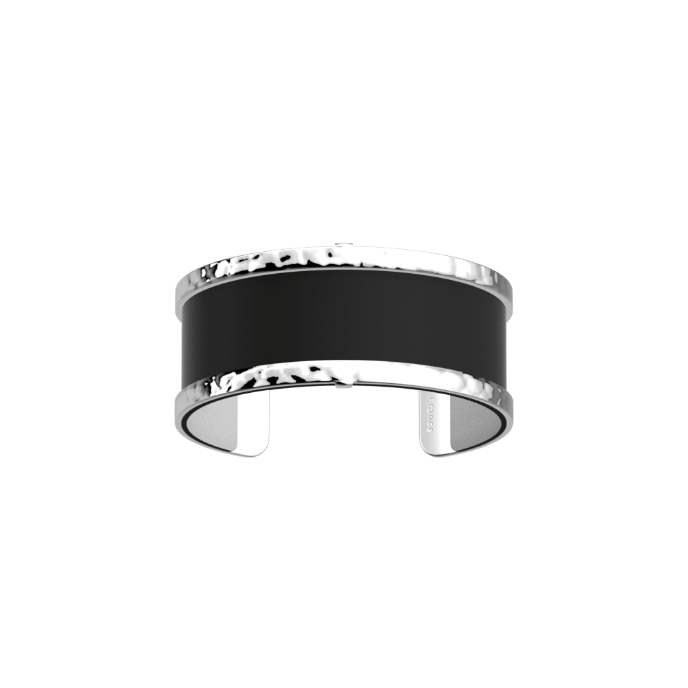 Pure Martelee Bracelet 25mm Silver Black/White