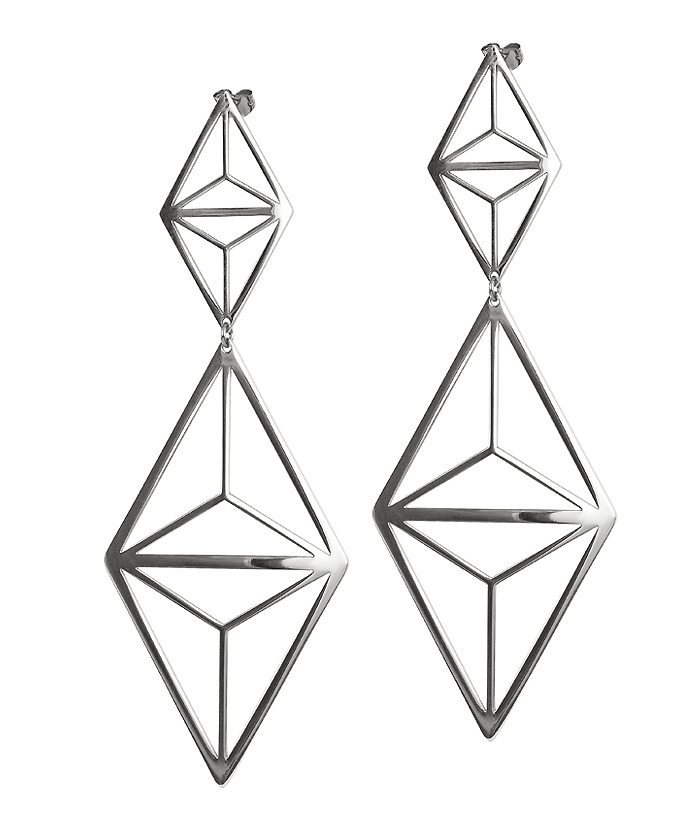 Mia Long Earrings Steel