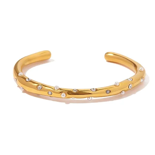 Nymph Bangle Gold/Pearl