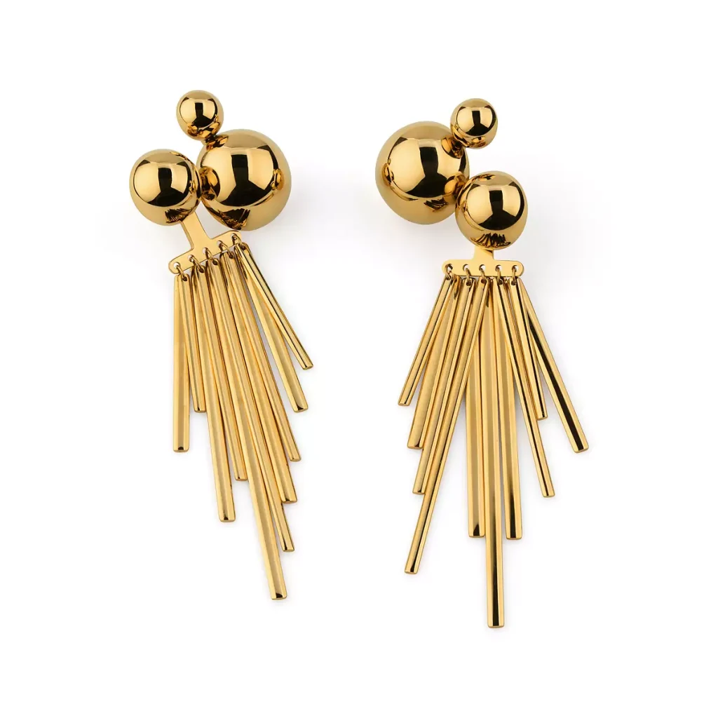 Solar Golden Cluster Earrings