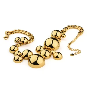 Solar Golden Statement Necklace