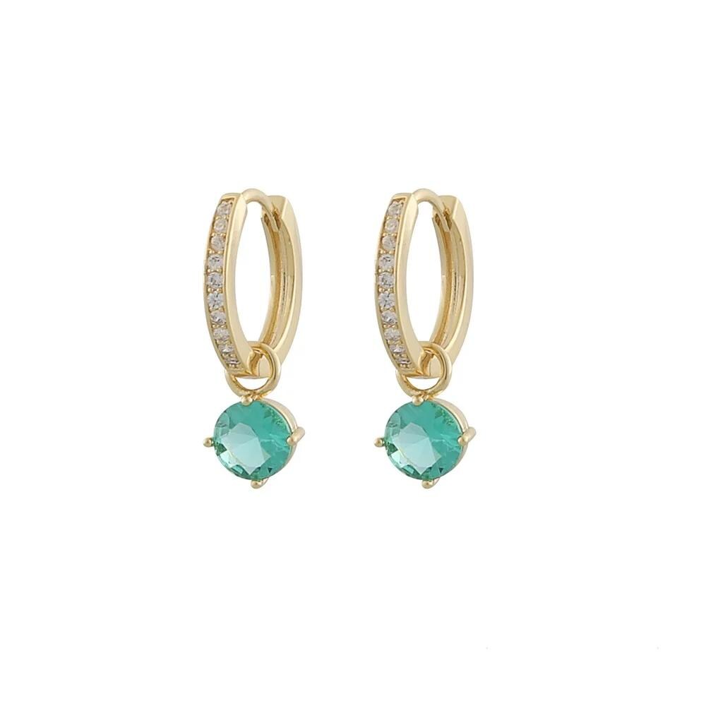 Rola round ring ear g/aqua