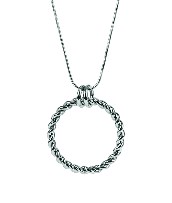 Twist Long Necklace Steel