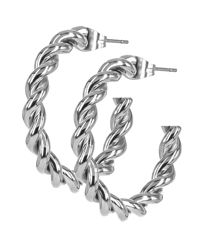 Twist Single Earrings Steel