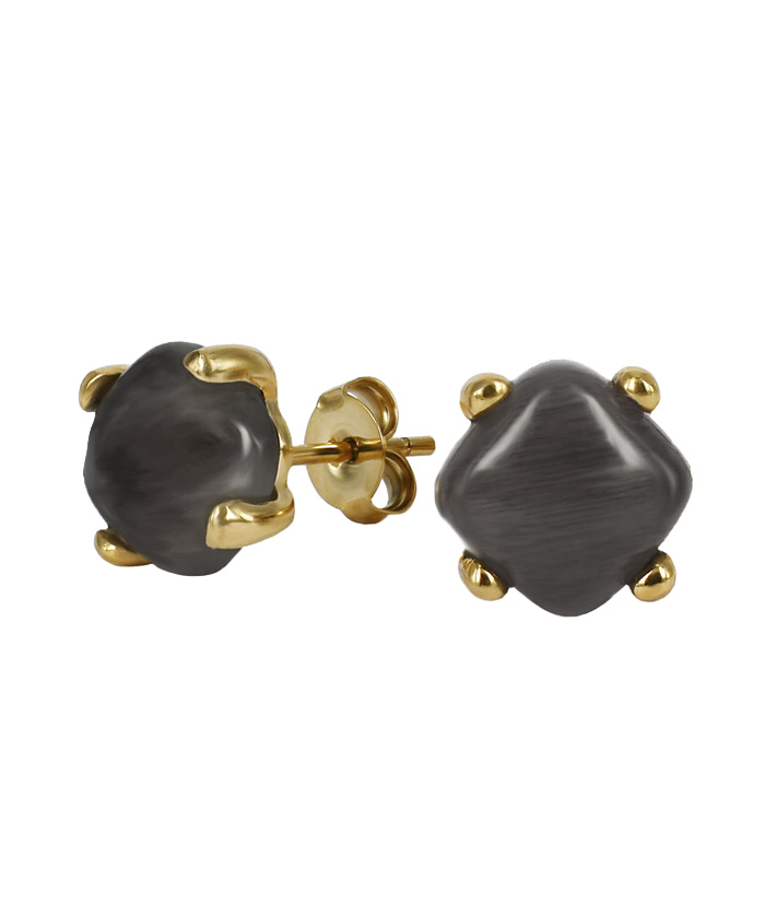 Victoria Earrings Gold/Grey