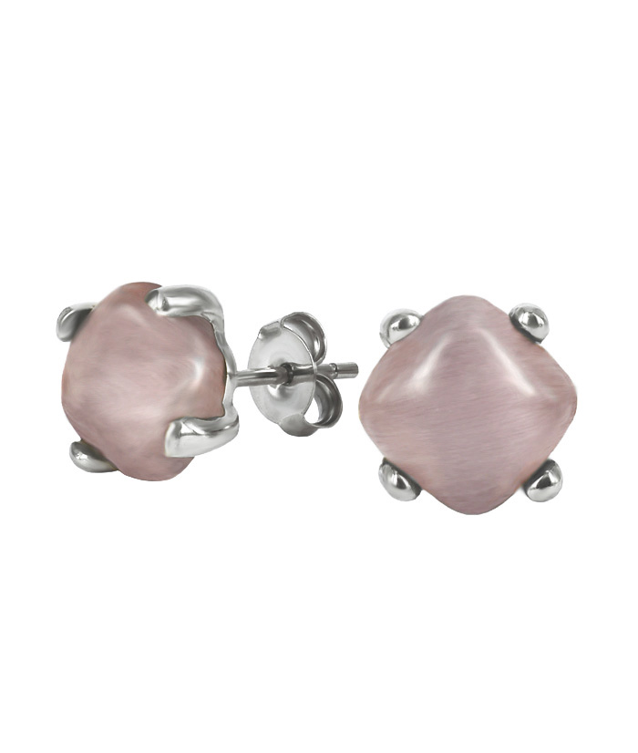 Victoria Earrings Steel/Pink