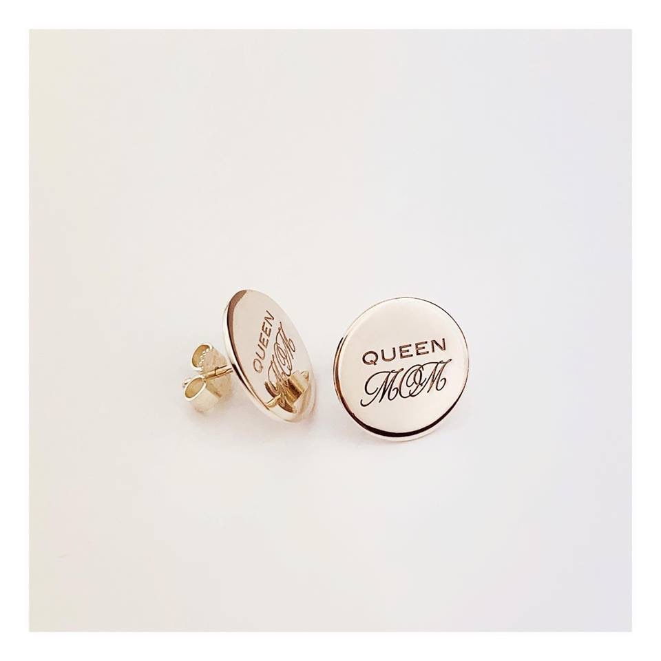 Queen Mom Earrings Silver